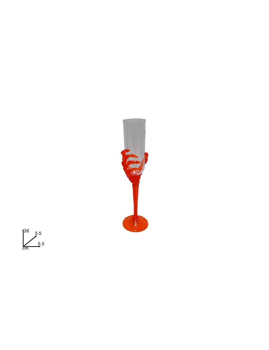 HALLOWEEN PLASTIC FLUTE GLASS