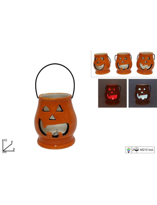 HALLOWEEN LANTERN WITH LIGHT 10cm