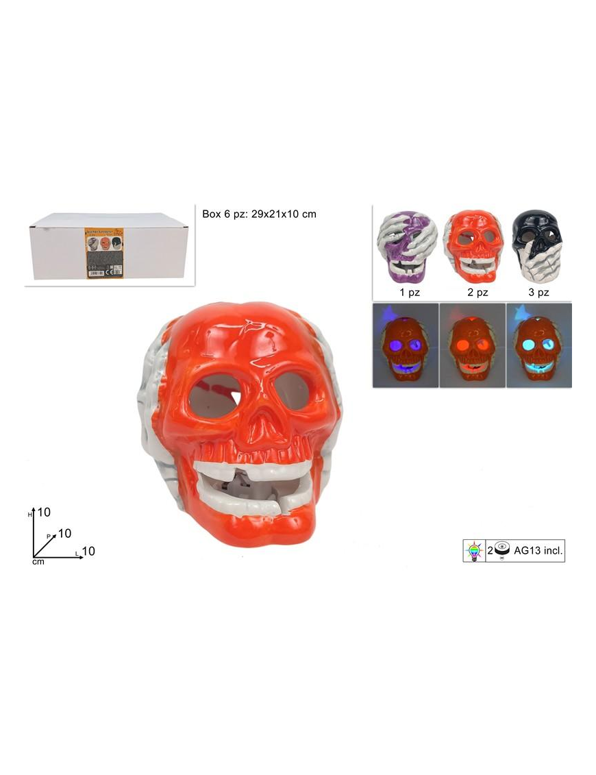 TESCHIO CON LUCE HALLOWEEN 10cm