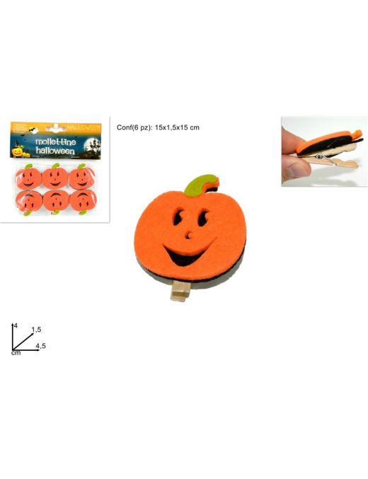 PUMPKIN CLAMPS 6 PIECES
