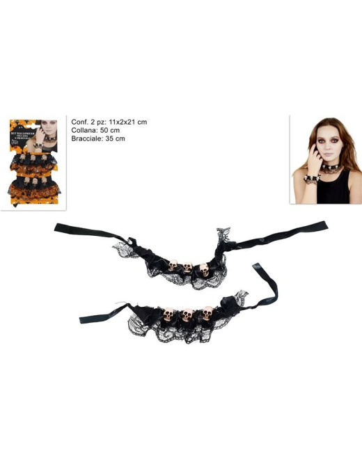 SKULL NECKLACE+BRACELET