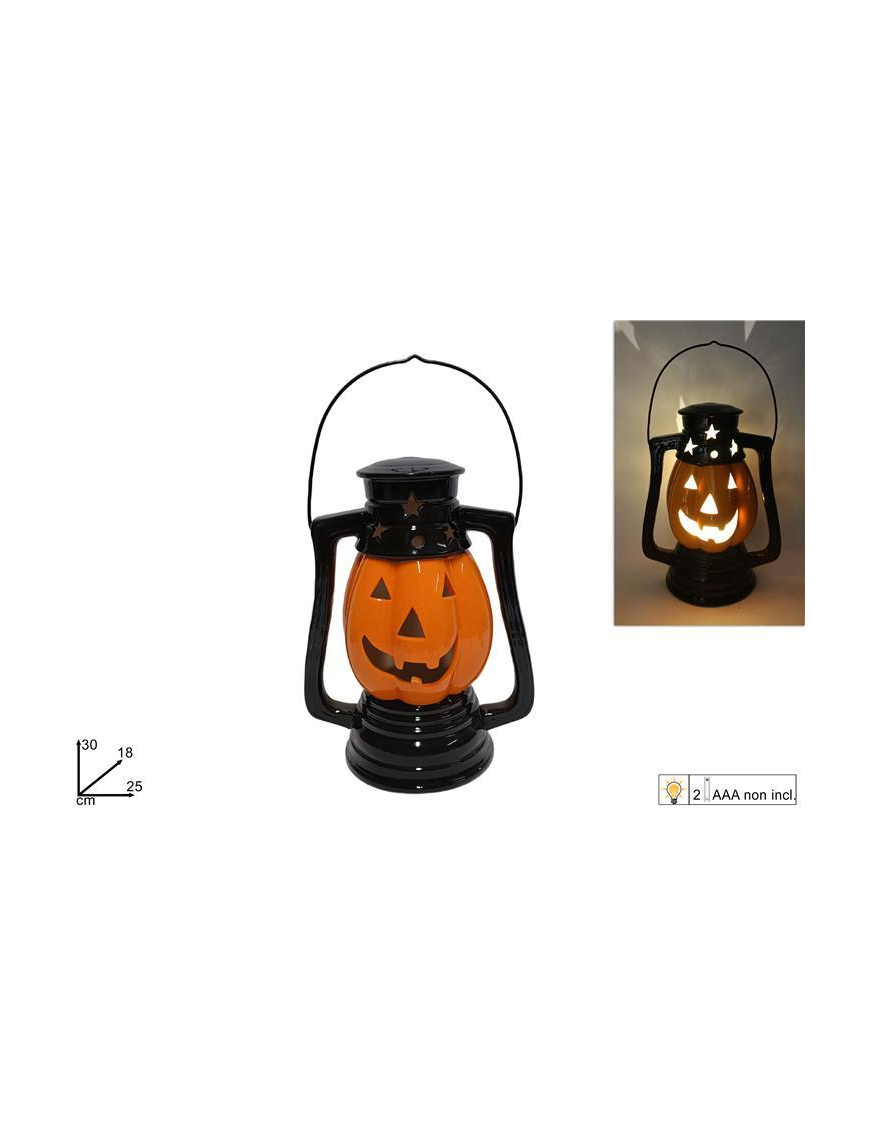 CERAMIC LANTERN WITH LIGHT 30cm