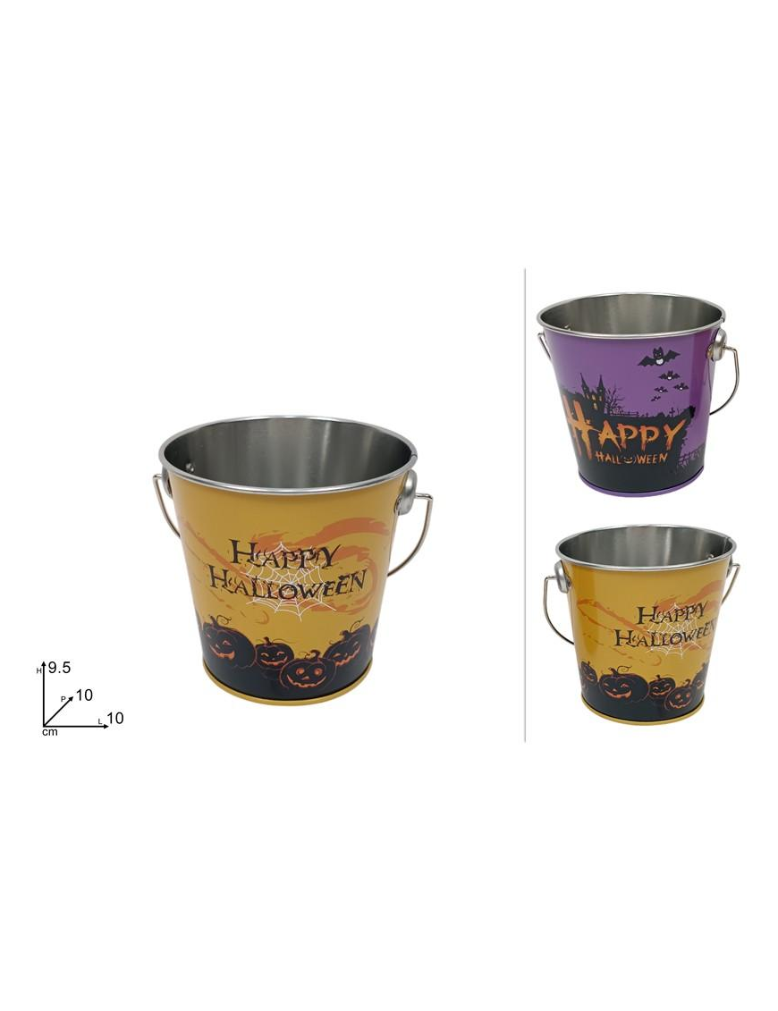 SECCHIELLO LATTA HALLOWEEN  9,5cm
