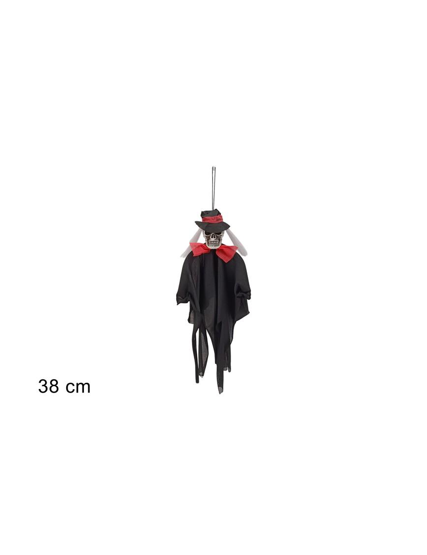 SKULL WITH HAT HANGER 38cm