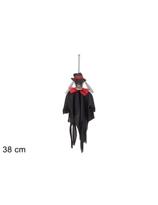 SKULL WITH HAT HANGER 38cm