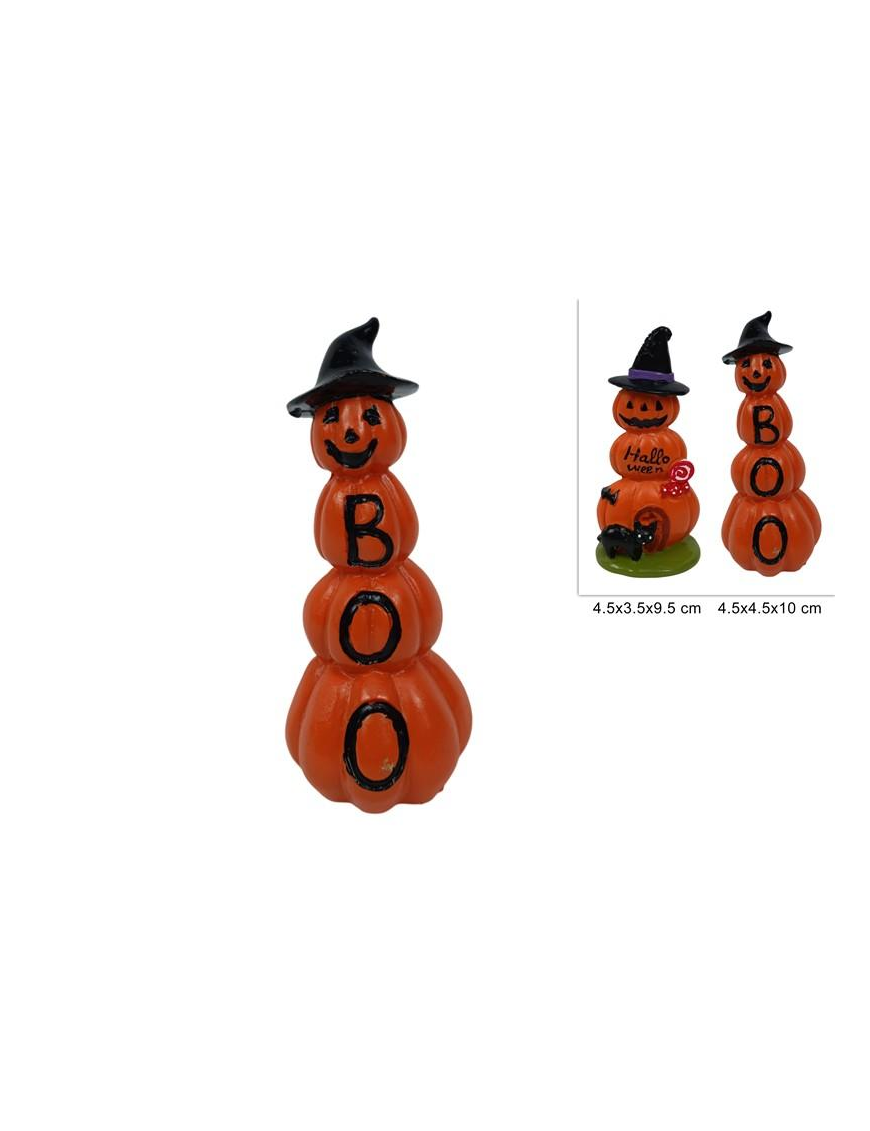 DECORAZIONE ZUCCA CON CAPPELLO 10cm