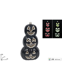 DECORAZIONE ZUCCA NERA 28cm CON LUCE