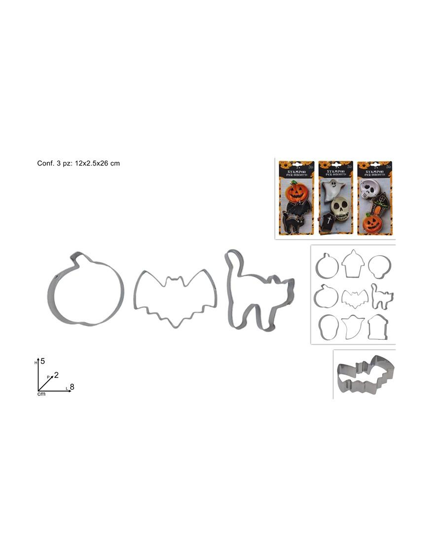 METAL COOKIE CUTTERS 3 PIECES