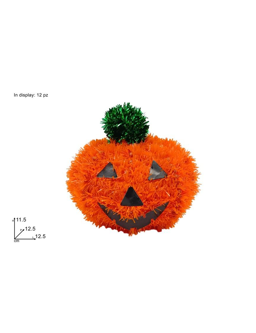 PUMPKIN THREAD DECORATION 12.5cm