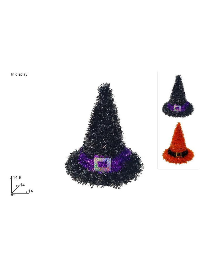 DECORAZIONE FILO CAPPELLO STREGA 14cm