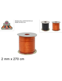 ROLL OF BLACK/ORANGE CORD mm2x270cm