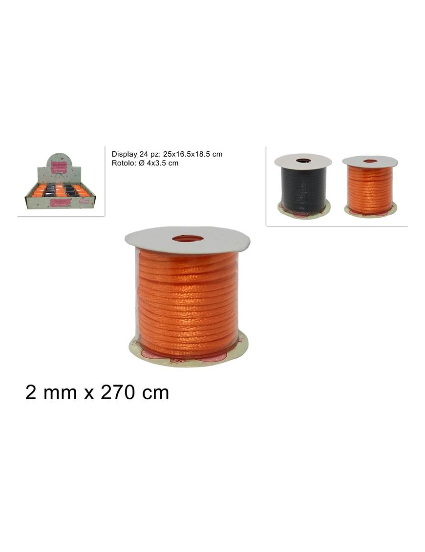 ROLL OF BLACK/ORANGE CORD mm2x270cm