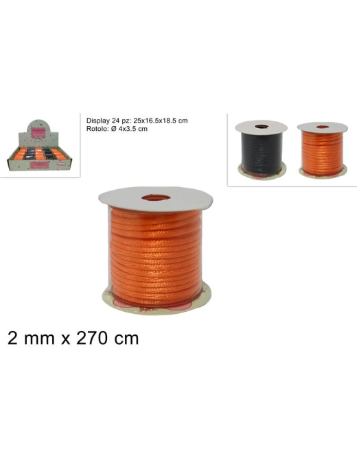 ROLL OF BLACK/ORANGE CORD mm2x270cm