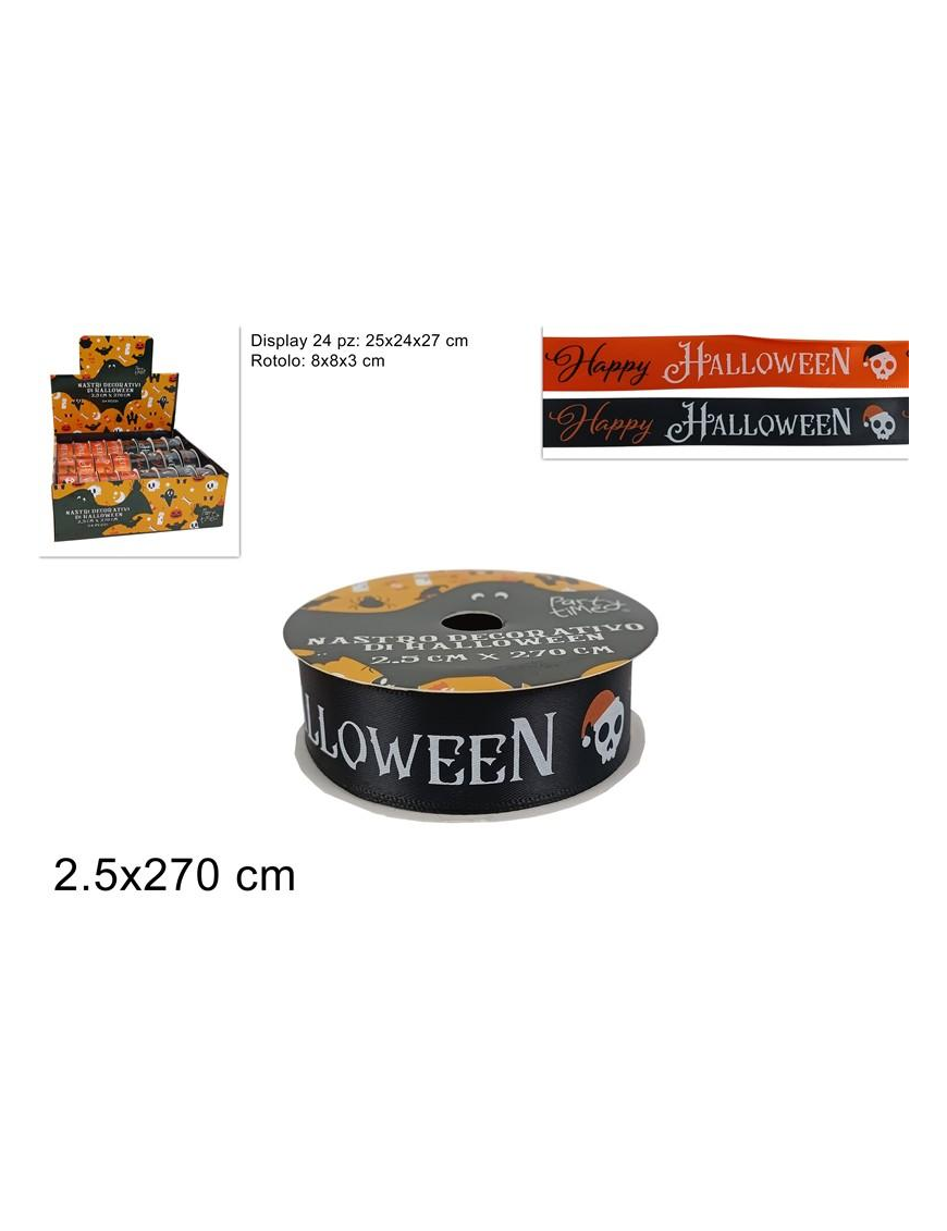 ROLL OF HALLOWEEN DECORATION RIBBON 2.5x270cm