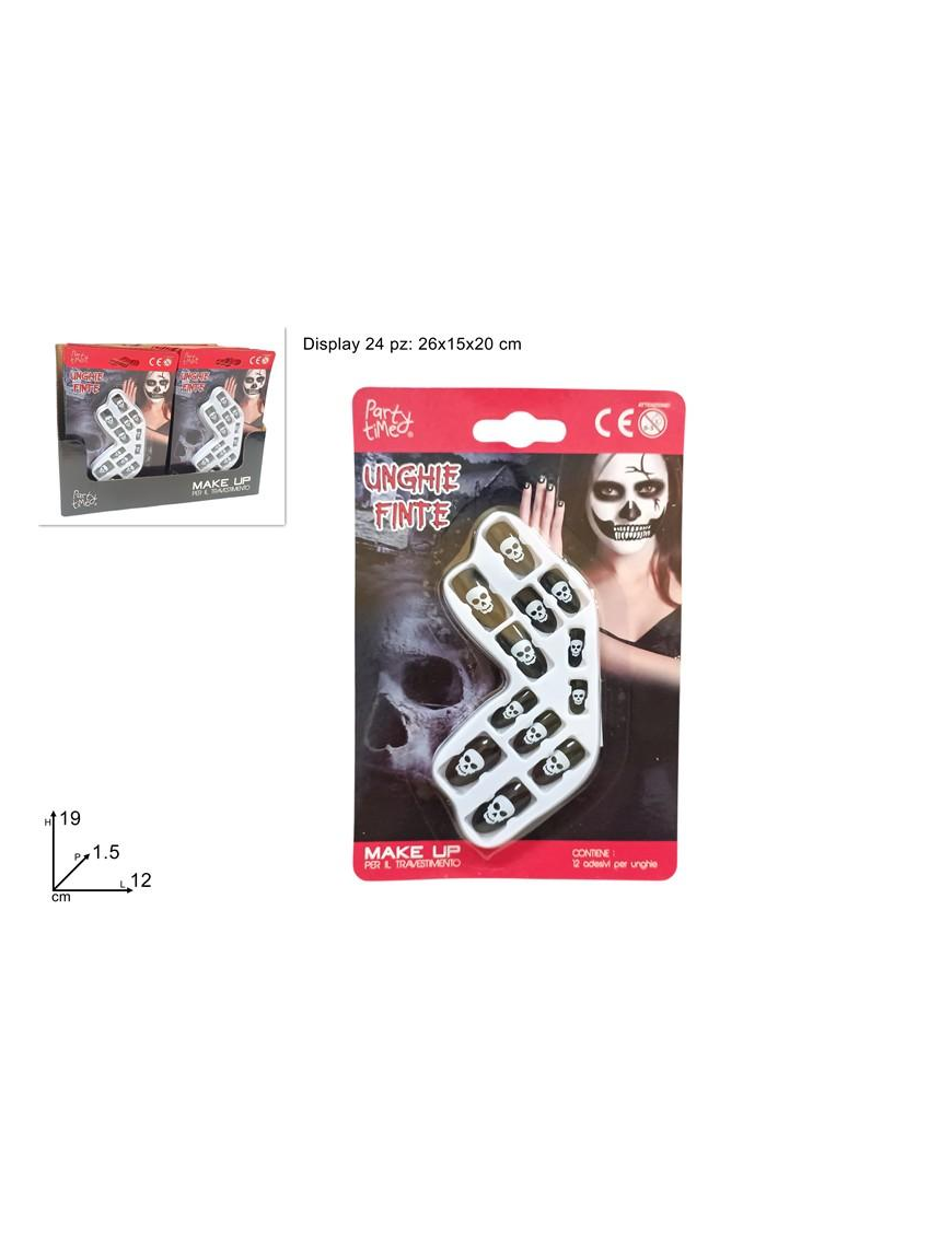BLACK FALSE NAILS 12 PIECES