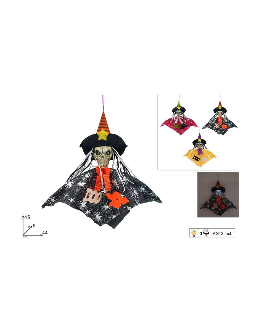 SKULL HANGER WITH BATTERY LIGHT 45 cm
