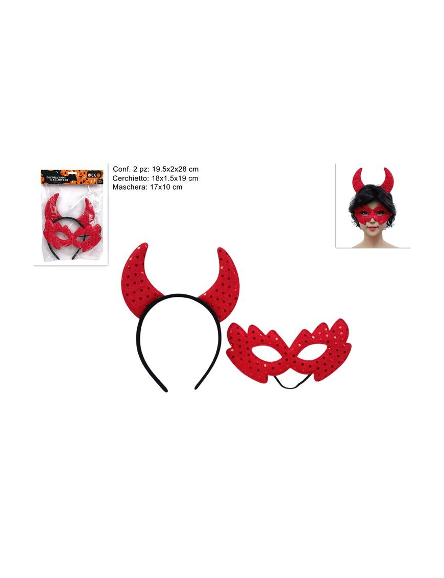 DEVIL HEADBAND + 2-PIECE MASK