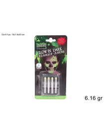 TRUCCO FLUORESCENTE 4 PEZZI 6,16 gr