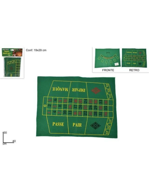 ROULET/BLACK JACK GAME CARPET 30x40