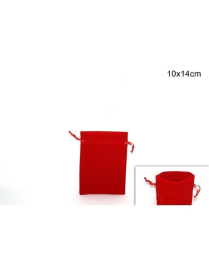 BUSTA VELLUTO ROSSO 10x14cm IR003113$$