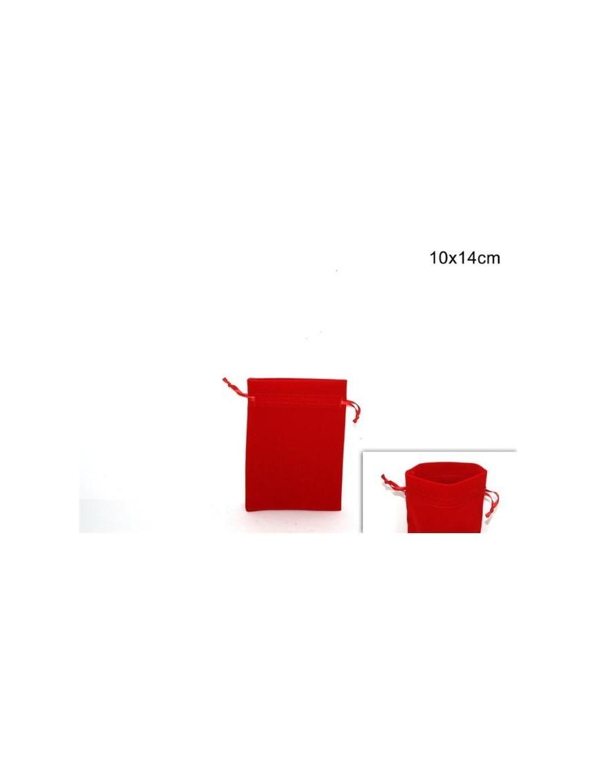 BUSTA VELLUTO ROSSO 10x14cm IR003113$$