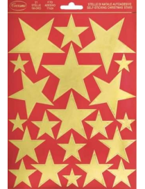 MEDIUM GOLD ADHESIVE STARS, GOLD COLOR