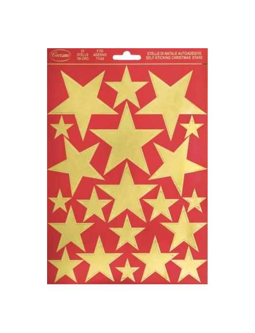 MEDIUM GOLD ADHESIVE STARS, GOLD COLOR