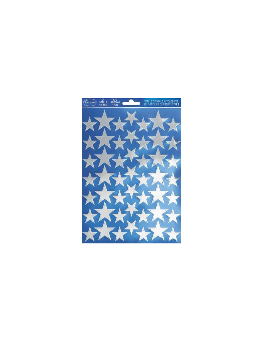 STELLE ADESIVE ARGENTO  PICCOLE COLORE ARGENTO
