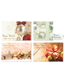 BUSTA+BIGLIETTO BUON NATALE 100pezzi FORMATO  4