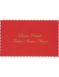 BIGLIETTI AUGURI CARTONCINO ROSSO 50pezzi