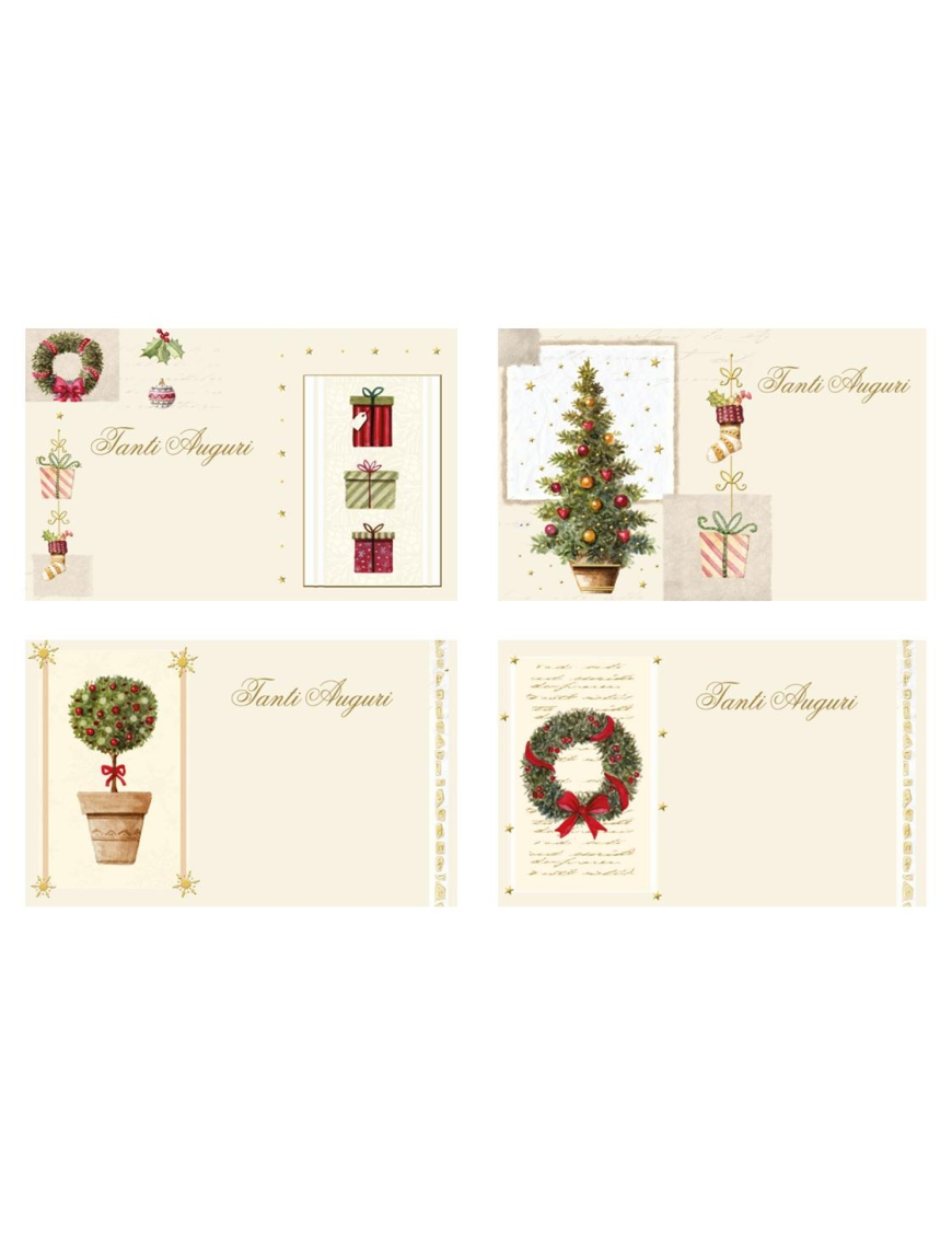 BUSTA+BIGLIETTO BUONE FESTE 100pz F.TO 4