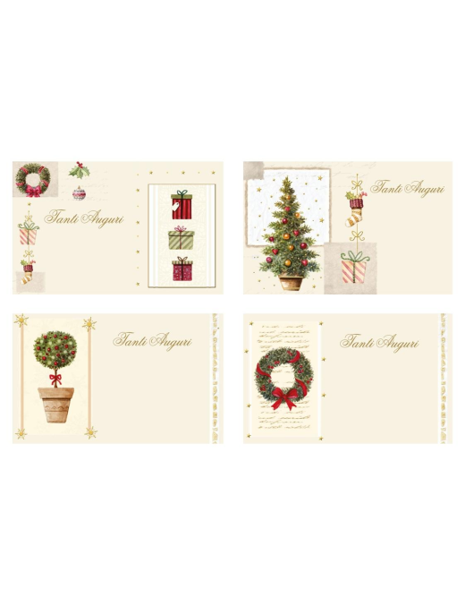 BUSTA+BIGLIETTO BUONE FESTE 100pz F.TO 4