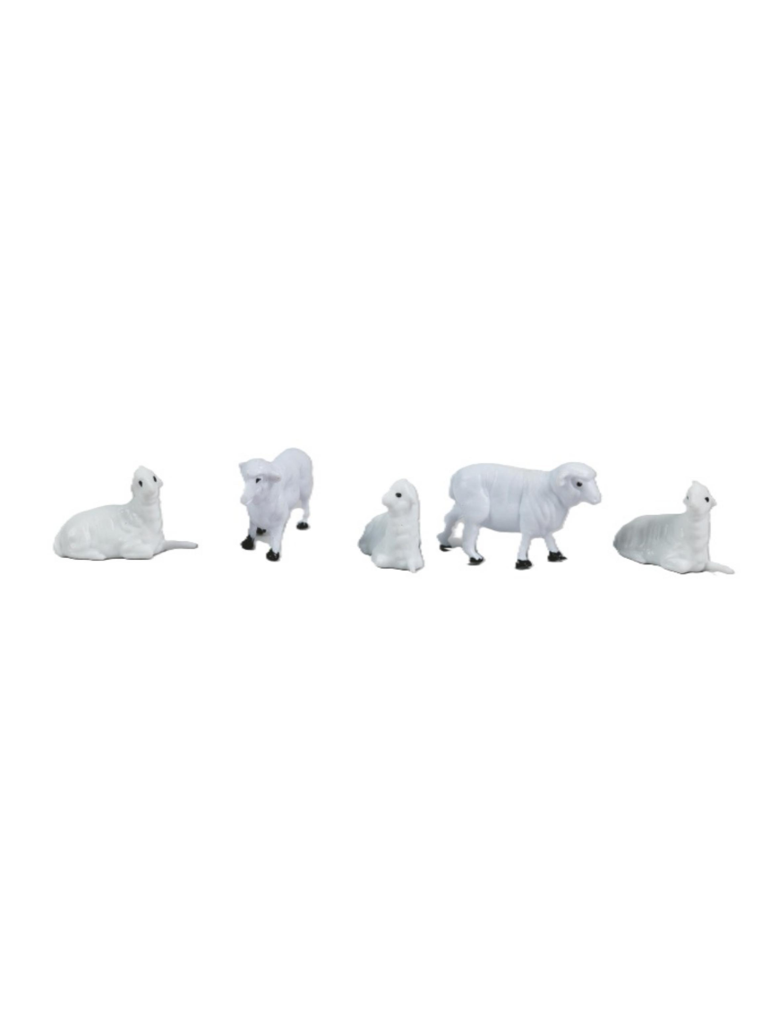 SHEEP NATIVITY ANIMALS 4cm 5 pieces.