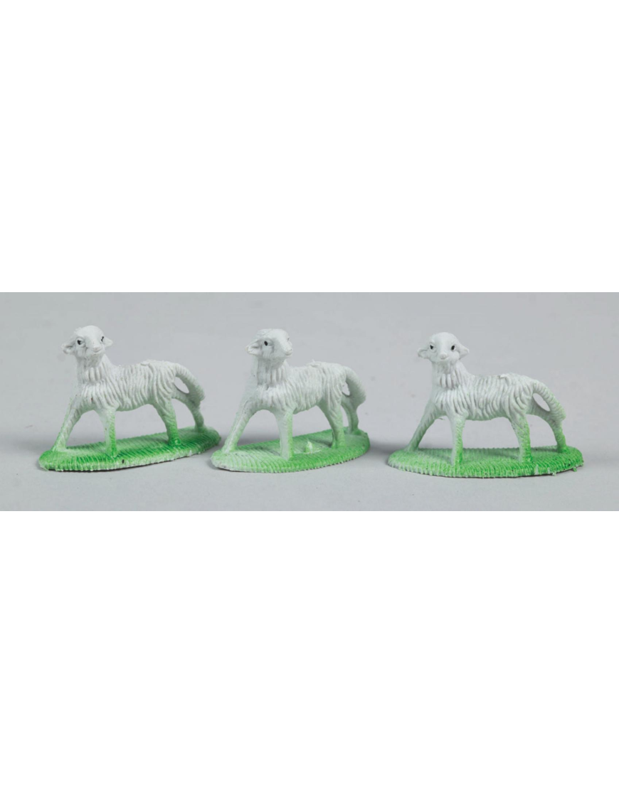 ANIMALI DA PRESEPE PECORE 6cm 3pezzi .