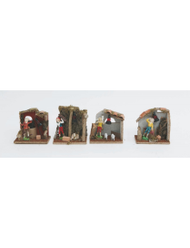 SCENA DA PRESEPE  13x8x13 PASTORE CON LANTERNA A BATTERIA