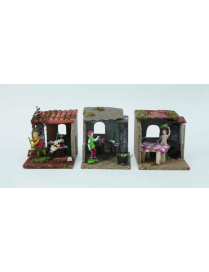 SCENA DA PRESEPE  13x15x15h PORTICATO CON PASTORE MODELLI ASSORTITI