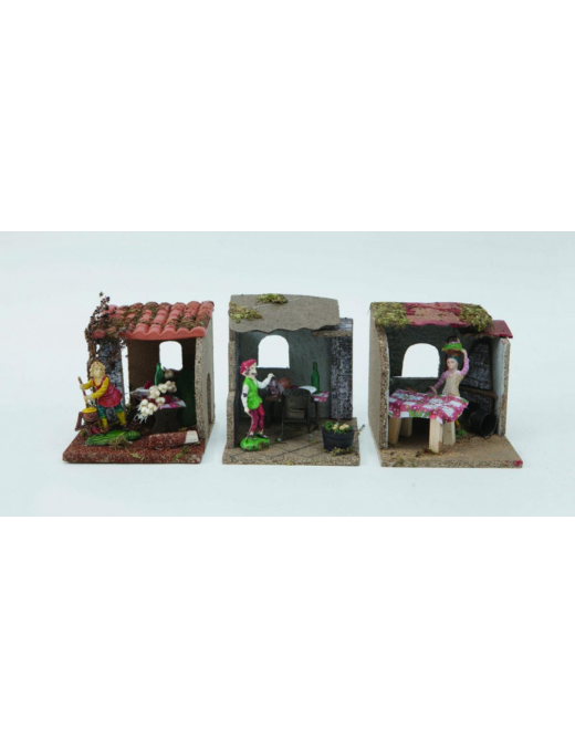 SCENA DA PRESEPE  13x15x15h PORTICATO CON PASTORE MODELLI ASSORTITI