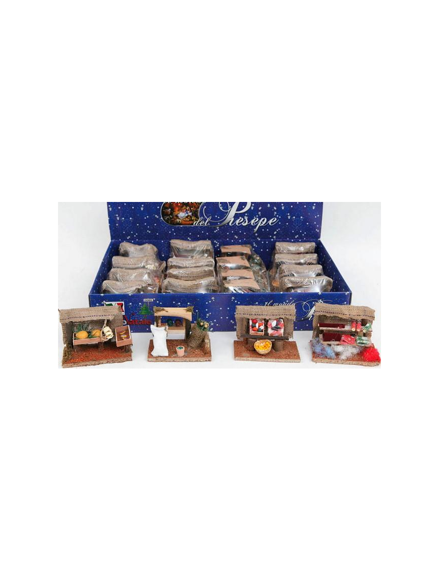 SCENA DA PRESEPE  8x14x10h BANCO MERCE MODELLI ASSORTITI