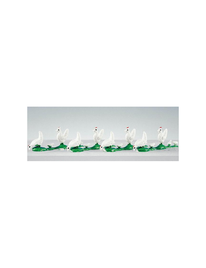DOUBLE HEN ANIMALS 7cm 6 PIECES.