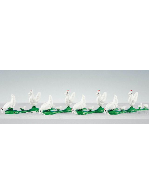 DOUBLE HEN ANIMALS 7cm 6 PIECES.