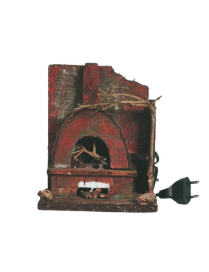 WOOD OVEN 17x14x10cm WITH FIRE