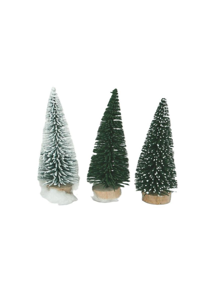 SNOW-COVERED TREE NATIVITY ACCESSORIES 10cm WITH WOODEN BASE