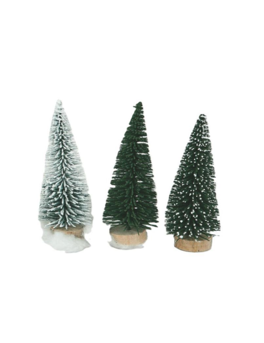 SNOW-COVERED TREE NATIVITY ACCESSORIES 10cm WITH WOODEN BASE