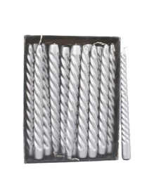 CANDELA TORCIGLIONE ARGENTO 24cm