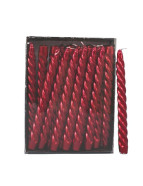CANDELA TORCIGLIONE ROSSO 24cm