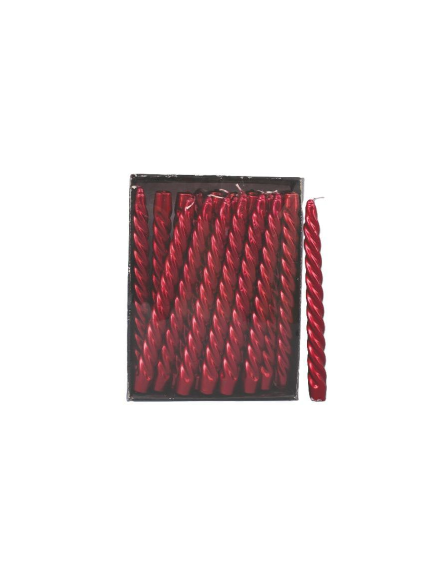 CANDELA TORCIGLIONE ROSSO 24cm