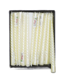CANDELA TORCIGLIONE BIANCA 24cm