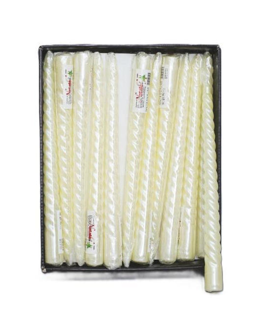 CANDELA TORCIGLIONE BIANCA 24cm