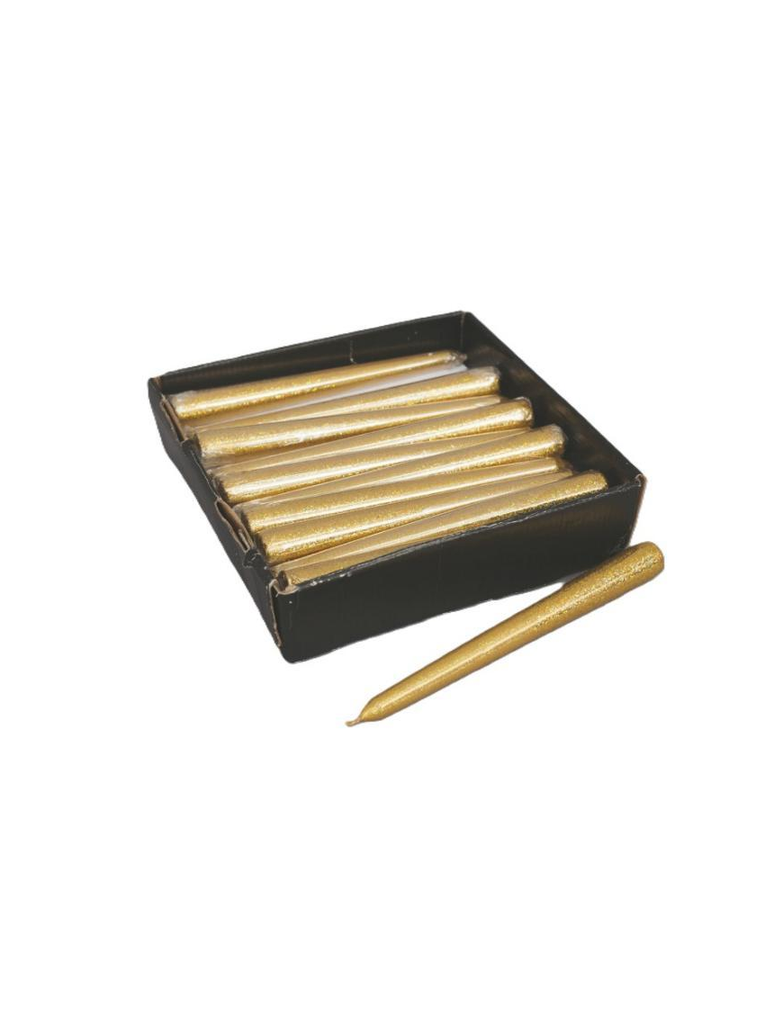 CANDELA GLITTER 20cm ORO