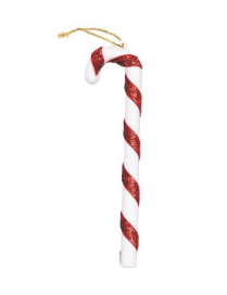 BASTONE GLITTER BIANCO/ROSSO 17cm